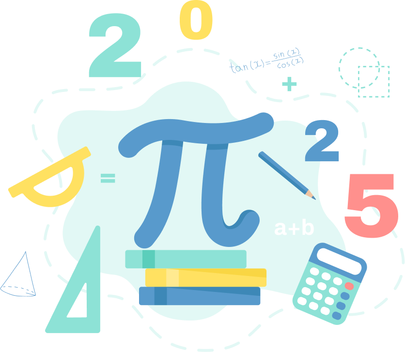 Ilustración de símbolos matemáticos